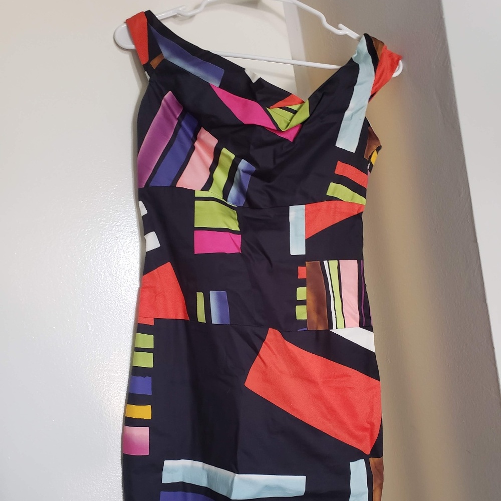 Black Halo Color Block Dress
